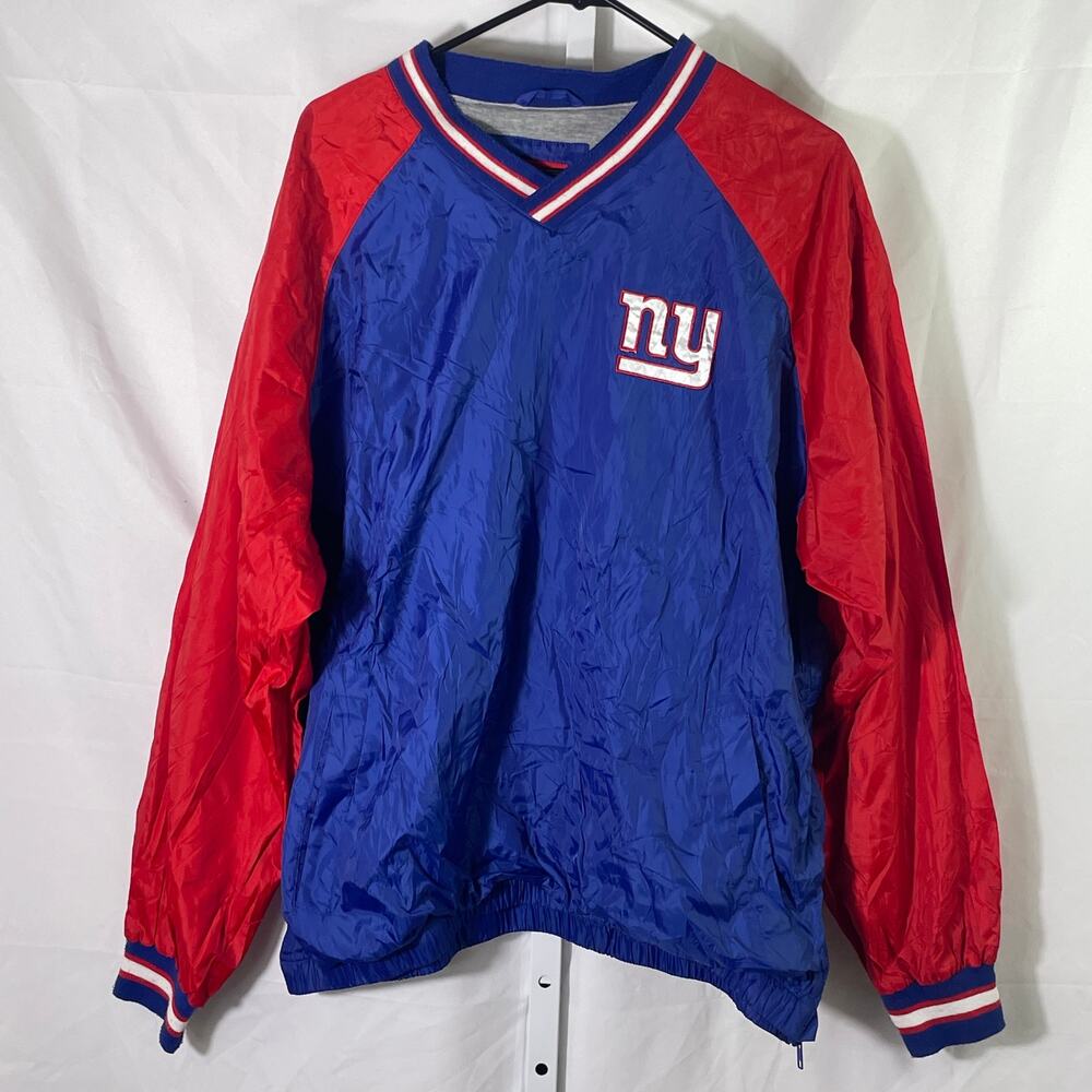 NFL New York Giants Pullover Jacket - Mens Size XXL - Blue/Red